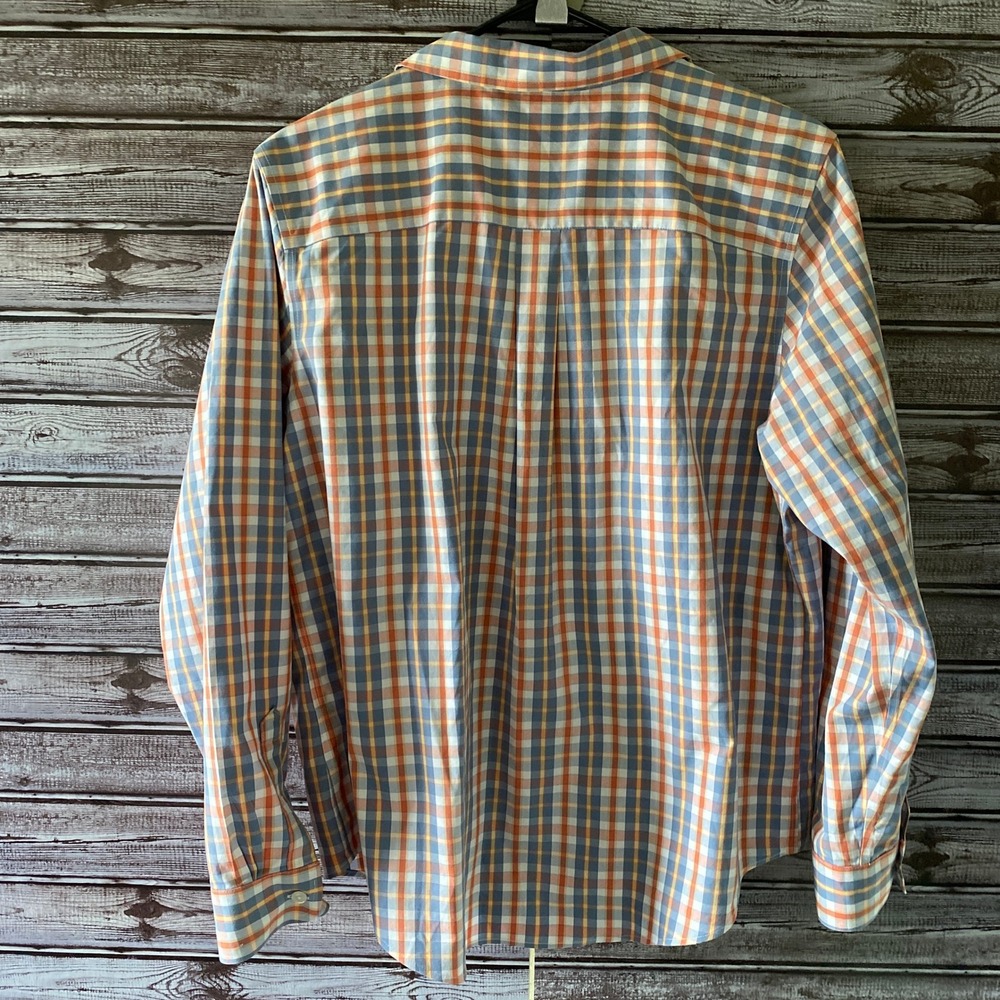 LL Bean Women's Long-Sleeved Button-Down Top Size‎ L Petite Wrinkle Free Plaid - Picture 2 of 4